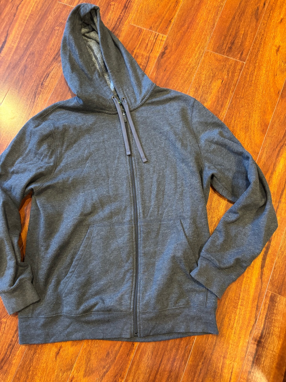 tek gear Men's Charcoal Full-Zip Hooded Sweater